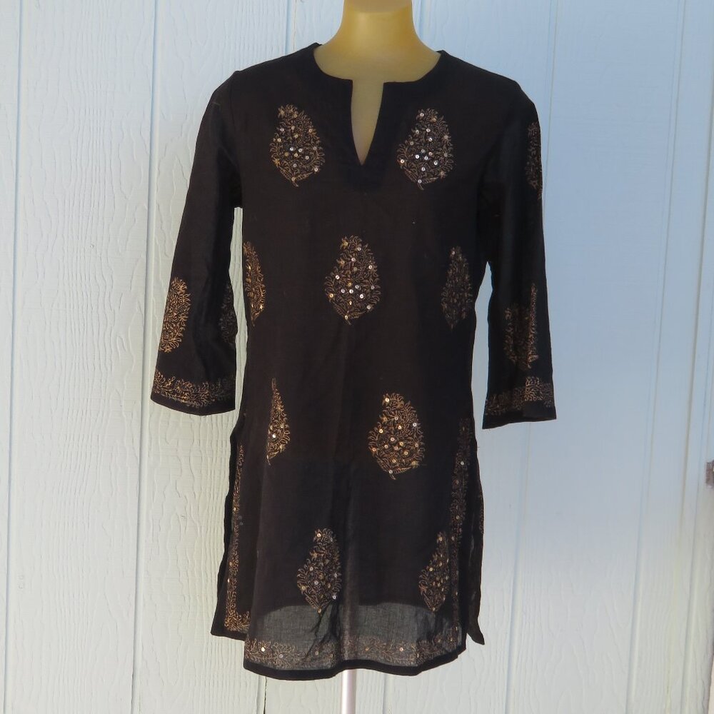 Long beach cover-up tunic